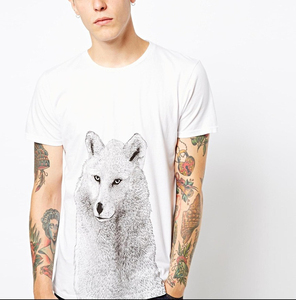 T-shirts en toile respirants à col rond pour hommes, en mélange polyester/coton de haute qualité, coupe ample et épaisse, personnalisables avec logo - Product Image 6