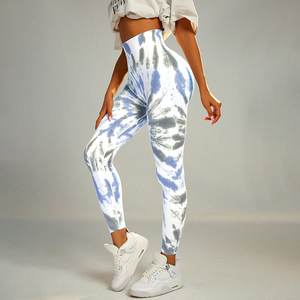 Leggings de yoga super doux pour femmes à la mode personnalisés en gros Leggings teintés à taille haute sans couture - Product Image 4