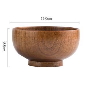 Cuenco de madera natural para aperitivos, vajilla, ensalada de frutas, sopa, cuenco para servir para el hogar, utensilios de cocina, mesa, restaurante, regalo de boda - Product Image 6
