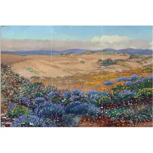 Flores silvestres y dunas de arena T. Wores Tile Mural Cocina Backsplash Mármol Cerámica Murales de pared - Product Image 1