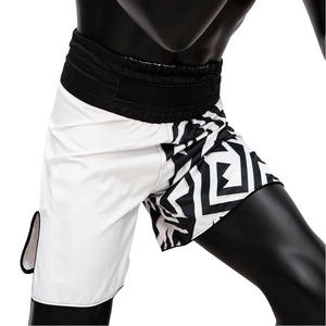 Shorts de Muay Thai de haute qualité à prix de gros, imprimés par sublimation, pantalons d'entraînement BJJ, taille élastique, 100% polyester - Product Image 3