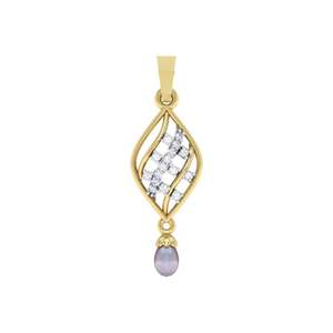 Pendentif en or 14 carats certifié avec diamant de 0,07 carat et pendentifs et breloques élégants en perles (ensemble de 16 pièces) - Product Image 2