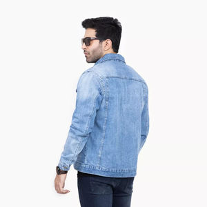 Fabricant de vêtements en gros tendance, vestes en jean pour homme, jeans basiques personnalisés, couleur unie, veste en jean pour homme - Product Image 3