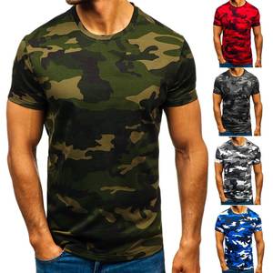 2025 New Arrival High Quality 100% Cotton Camouflage T-Shirt <b>Men's</b> Oversized <b>Cropped</b> Boxy <b>Top</b> Screen Printing <b>Men's</b> Camo T-Shirt - Product Image 1