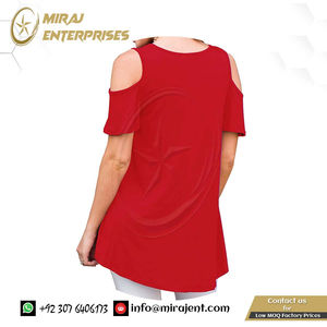 Manches courtes décontracté froid épaule pas cher prix de gros fournisseur tunique hauts chemisier lâche chemises pour femmes - Product Image 4