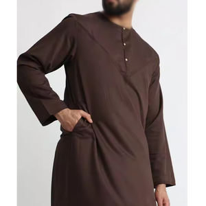 Nouvelle collection 2026 – Vente en gros – Vêtements islamiques personnalisés OEM pour hommes – Thobes, Jubba, Thawb en coton grande taille – Respirant et léger - Product Image 4