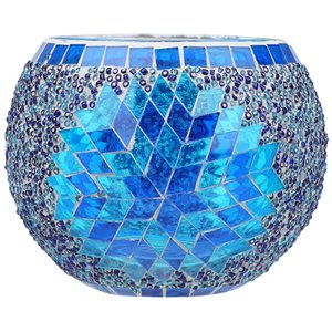 Top mosaïque finition bougie votive T-light support pour la maison décor de noël pour la table de fête nuit dîner Design - Product Image 1
