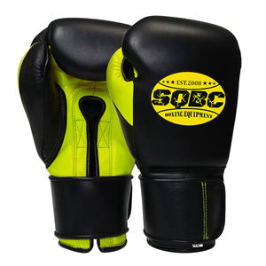 Gants de sparring de boxe en cuir noir, gants d'entraînement de kickboxing de haute qualité, gants de Muay Thai et gants de boxe - Product Image 3