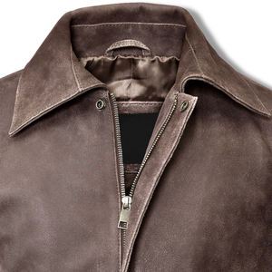 New Design Men's Slim Leather Winter Jacket Solid <b>Colour</b> Genuine Leather Jacket Winter Fashion Original Leather Jackets - Product Image 3