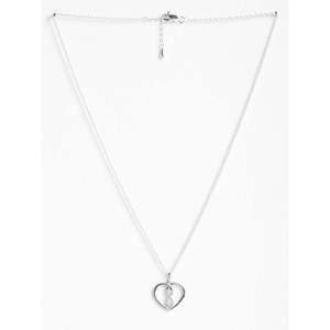Collier chaîne pendentif cœur infini CLARA en argent sterling 925, géométrique, or blanc, or rose, diamant, zircon, perle, tendance - Product Image 3