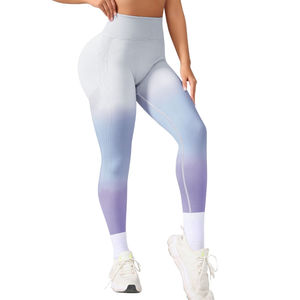Soft Stretchy <b>Butt</b> <b>Lifting</b> <b>Leggings</b> Spandex Polyester Fitness Gym Workout Athletic Wear Comfortable Knitted Fashionable - Product Image 4