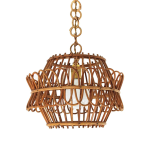 Lampes suspendues en rotin tissé rustique antique Abat-jour décoratif en bambou pour l'ameublement de maison de rêve Art Design Lighting - Product Image 1