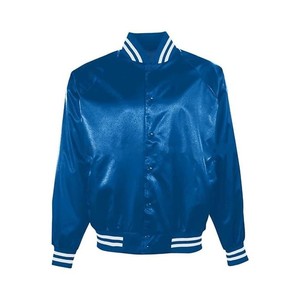 Chaqueta Bomber de Poliéster, Sólida, con Cierre Completo, Estilo Urbano, Informal, Tejida, Transpirable, Impermeable, Satinada, Lisa, Teñida, de Otoño, de Alta Calidad - Product Image 5