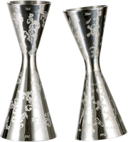 Shaker à cocktail en acier martelé Bar & Vin jigger Passoire et Jigger pour produit de taille moyenne vente chaude