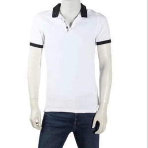 100% coton personnalisé hommes pour Polo respirant Slim Fit col noir blanc à manches courtes vêtements de sport décontractés pour le Golf - Product Image 2