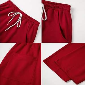 Custom Design High Quality Casual Loose Oversize Baggy Men's Sweatpants Premium Quality Red Color Wide Leg Baggy Trouser <b>Pants</b> - Product Image 4