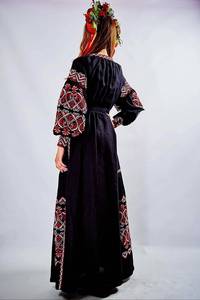 Robe d'été décontractée à manches longues et à taille haute pour femmes, robe midi trapèze, robe de bohème, vêtements de mode pour femmes - Product Image 5