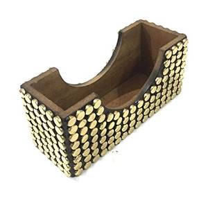 Gold Brass <b>Coaster</b> <b>Set</b> Corporate Gift Item wooden Tea <b>Coaster</b> Home Decor Drink <b>Holder</b> Gift Birthday Gift Living Room Decorative - Product Image 3