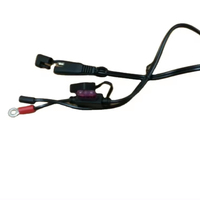 كابل طاقة SPT-2 18AWG مع موصل SAE وصمام 7.5 أمبير وطرف حلقي 6.4 مم بطول 1150 مم من النحاس والبولي فينيل كلوريد لتجميع كابلات السيارات