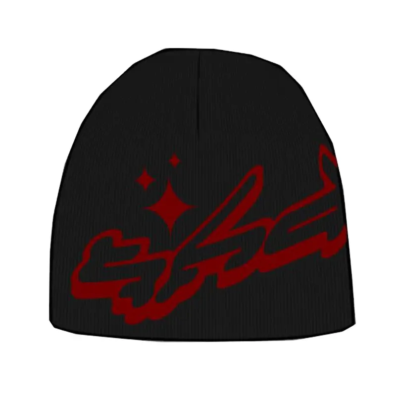 Gorro feito sob encomenda com estampa de designer popular, novo zjm 2024, personalizado com acessórios populares, gorro preto forrado de cetim