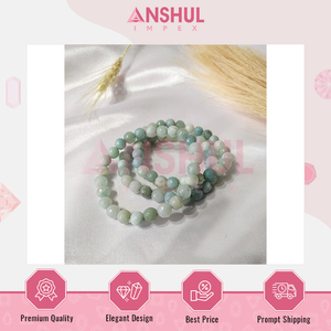 Bracelets en perles d'amazonite facettées, lisses et polies, de qualité supérieure, fabriqués à la main, extensibles, pour la méditation et l'aromathérapie - Product Image 3