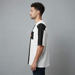 T-shirt Homme Premium Personnalisé avec Logo Numérique, 100% Coton Écologique, Style Hip-Hop Ample, Uni, 180g - Product Image 2