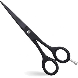 Ciseaux de coiffure professionnels noirs revêtus, 6,5 pouces, en acier inoxydable, pour salon de coiffure - Product Image 1