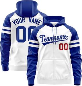 Logo personnalisé Sports Zip Hoodies pour Équipes Clubs Écoles Confortable Coton Mélangé Full Zip Jacket OEM Ready - Product Image 1