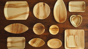 Assiettes en feuilles de palmier d'arec de qualité supérieure - Durables, étanches et sans produits chimiques - Product Image 4