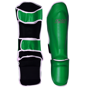 สนับแข้งทำจากหนังเพื่อความปลอดภัยสำหรับเล่นกีฬามวยไทยเตะชกมวยฝึกซ้อมต่อสู้สนับแข้งป้องกัน - Product Image 6