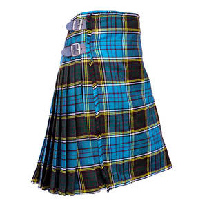 Made from Acrylic Wool with Leather <b>Straps</b> and <b>buckles</b> Anderson Modern tartan pattern Wool Durable Lightweight Premium Quality - Product Image 1
