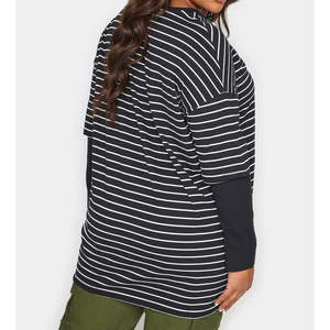 T-shirt à manches longues unisexe personnalisé 2026, double couche, grammage lourd, 100 % coton - Product Image 3