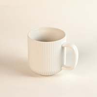 Ensemble de 2 tasses à café en porcelaine fine rayées motif lune, peintes à la main bleu, compatibles lave-vaisselle et micro-ondes, style américain, idéal pour offrir