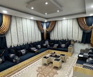 Conjunto de Sala de Estar Tradicional Árabe Majlis |   Tela Plegable Extensible Modular |   Personalizable |   Envío Gratuito a Todo el Mundo - Product Image 1