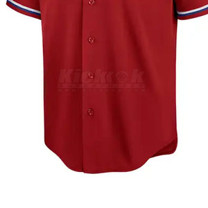Uniforme de baseball tendance pour hommes, tissu en polyester léger et respirant, personnalisable, coupe confortable, vêtements d'entraînement pour les sports d'équipe - Product Image 6
