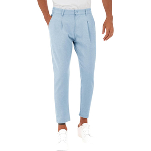 กางเกงชิโน่ทรงสลิมฟิตสำหรับผู้ชาย ปี 2026  แบบลำลองสำหรับธุรกิจ ผ้าชิโน่ยืด จีบ ซิป กันยับ ปรับแต่งได้ - Product Image 1