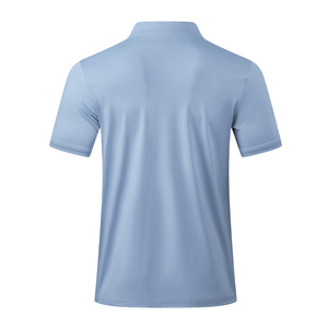 Logotipo personalizado liso teñido sólido 100 poliéster de secado rápido Slim Fit que absorbe la humedad cuello de manga corta Polo de golf camiseta para hombres - Product Image 3