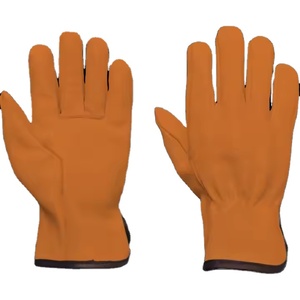 Customizable Logo New Design Safety <b>Gloves</b> Sheep Grain Leather Comfortable Abrasion Heat Resistant for Garden Driving - Product Image 5