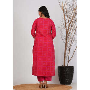 Hand Drawn Cotton Embroidered <b>Chikankari</b> <b>Kurta</b> Set Heavy Pakistani Indian Style 3-Piece Salwar Kameez for Party Wear Reyon - Product Image 2