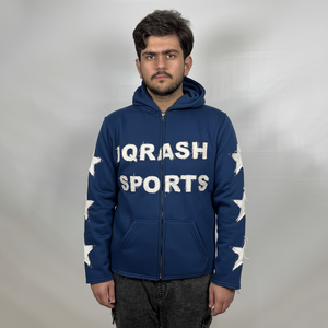 Sweat-shirts à capuche personnalisés en molleton de coton 480GSM, fermeture éclair, impression sérigraphique délavée, effet délavé à l'acide, délavé, basiques - Product Image 1