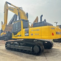 Excavatrice Komatsu PC400 d'occasion, 40 tonnes, grande excavatrice hydraulique lourde, moteur, boîte de vitesses et pompe d'origine, excavatrice d'occasion à vendre
