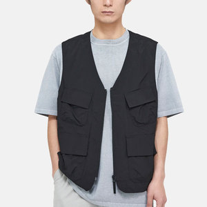 Nuevo chaleco sin mangas con aspecto de cremallera y bolsillo abotonado, ropa de protección para exteriores, chaleco de pesca hecho de algodón más vendido - Product Image 1