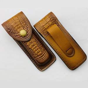 EDC Leather Knife Sheath Custom OEM Genuine Leather Waterproof <b>Hunting</b> Universal Tool Storage Durable Lightweight 3 Year - Product Image 3