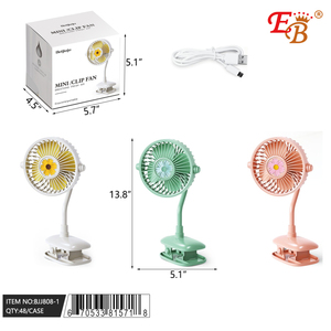 13.8 \ "Mini ventilatore portatile a Clip USB 48/2/24 pz/CS 5V fonte di energia elettrica palmare per auto per uso domestico da esterno passeggino - Product Image 1