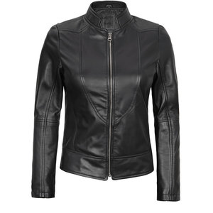 Chaqueta de Cuero Transpirable para Mujer, con Logotipo Personalizado, Cierre Frontal, Cuello Alto, Múltiples Bolsillos, Mangas Largas, para Uso en Exteriores - Product Image 5