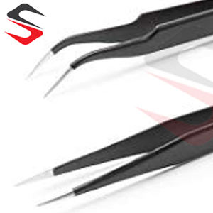 Pincettes d'extension de cils, pinces à cils de Volume personnalisées avec Logo en acier inoxydable ensemble de 2 pièces - Product Image 5