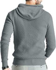 Fabricant de sweats à capuche lourds pour hommes sur mesure, sweat-shirts, pull-over streetwear, fermeture éclair intégrale, impression en relief, sweats à capuche surdimensionnés, lavage à l'acide - Product Image 2