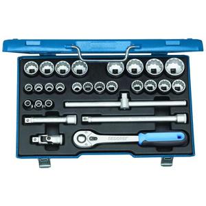 Juego de Llaves de Tubo con Perfil UD Métrico Gedore de 1/2'' con 28 Piezas, Kit de Herramientas de Calidad Premium - Product Image 1