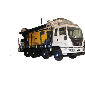 El último camión de cabina montado 1500 pies DTH Cum Rotary Máquina de perforación de pozos de agua liviana PRIME RIGS Núcleo de bomba de PDTHR-450 - Product Image 1