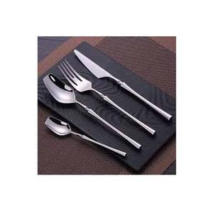 ชุดช้อนส้อมเครื่องเงินด้ามยาวทำจากสแตนเลสชุดเครื่องใช้บนโต๊ะอาหารสำหรับงานแต่งงานโรงแรมหรู - Product Image 1